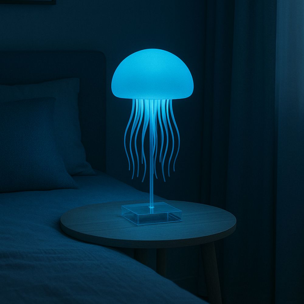 Lámpara Medusa Antiestrés RGB – Luz Ambiental Relajante y Decorativa para Hogar y Oficina