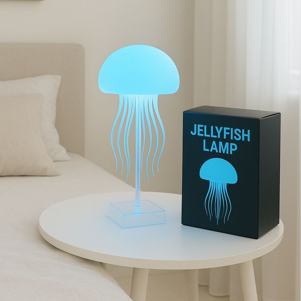 Lámpara Medusa Antiestrés RGB – Luz Ambiental Relajante y Decorativa para Hogar y Oficina